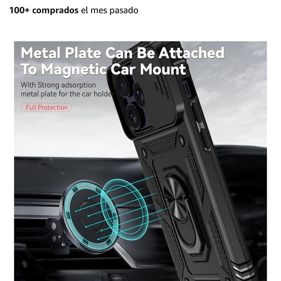 iPhone 14 Pro Max Black Rugged Phone Case with Kickstand - Picture 3 of 11